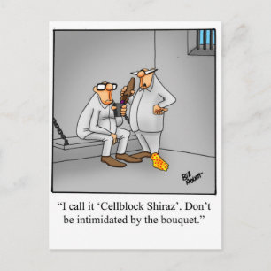 "Espectickles" com cartão postal humor de vinho