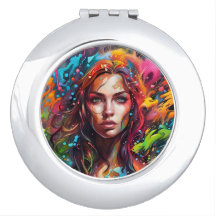 Belle femme en peinture