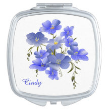 Flores Azuis Elegantes Personalizadas