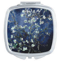 Flores de Amendoeira de Van Gogh Azul Meia-Noite