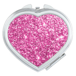 Espelhinho Glitter Cor-de-rosa da boneca de moda