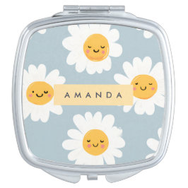 Espelhinho Margarida de Sorriso de Pastel Cute Personalizado