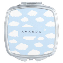 Presentes de Nuvem Azul Menino e Cinza de Monogram