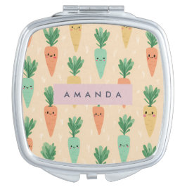 Espelhinho Rostos de Cenoura Kawaii Pastel Personalizados