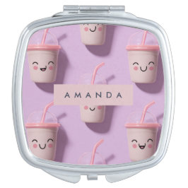 Espelhinho Rostos de Taça Smoothie de Kawaii Pastel Cute Pers