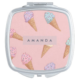 Espelhinho Sorvete de Pastel Cute Personalizado
