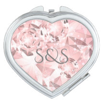 Disfarce de Diamante Rosa sobre Pastel Leve Brilha