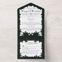 Espelho de casamento verde-escuro vitoriano