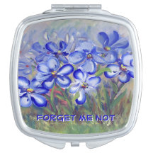 Wildflowers azuis em uma pintura das belas artes