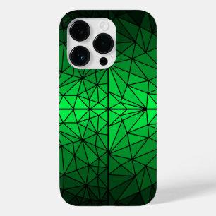 Espelho de vidro manchado 01.Verde.Linha preta BG