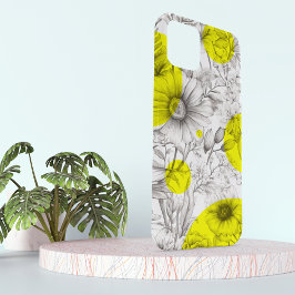 Espelho Floral moderno amarelo brilhante Circuitos