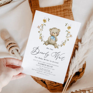 espera cedo convite para chás de fraldas florais 