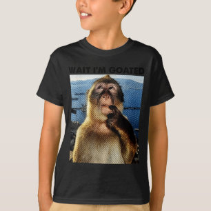 Espera, sou Goated Y2k Camisa engraçada de macaco