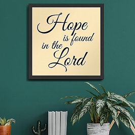 Esperança é encontrada no Senhor Poster