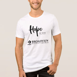 Esperança está aqui a camisa masculina da Broadvie