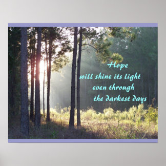 Esperança Irá Brilhar Sua Poster De Luz