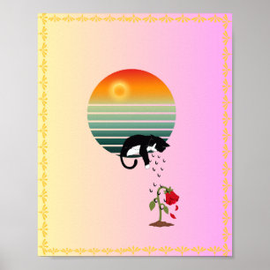 Esperança - poster de gato/Poster de nascer do sol