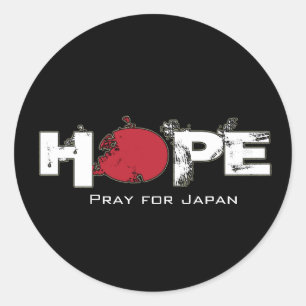 ESPERANÇA - Pray para etiquetas de Japão