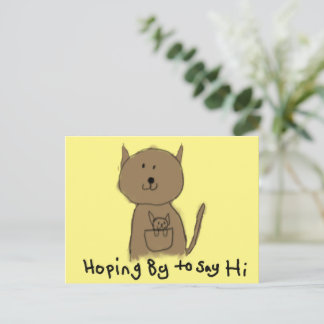 esperando dizer seu cartão postal canguru