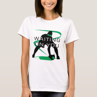 Esperando em você o t-shirt do softball do verde