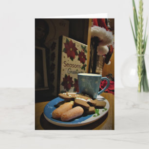 “Esperando pelo Papai Noel..." Cartão de Natal