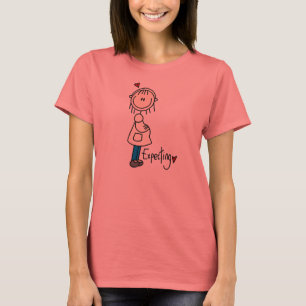 Esperando t-shirt e presentes do bebê