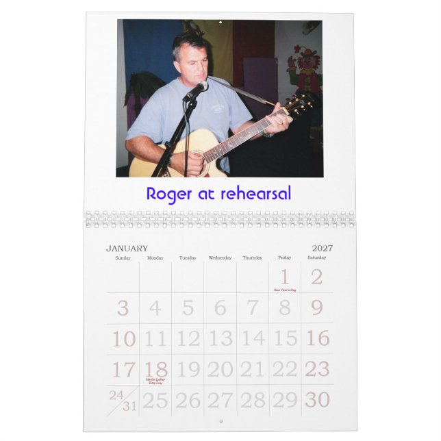 ESPERE E VEJA o calendário de 2007 bandas (Jan 2027)