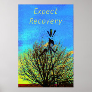 Espere o poster inspirador da recuperação