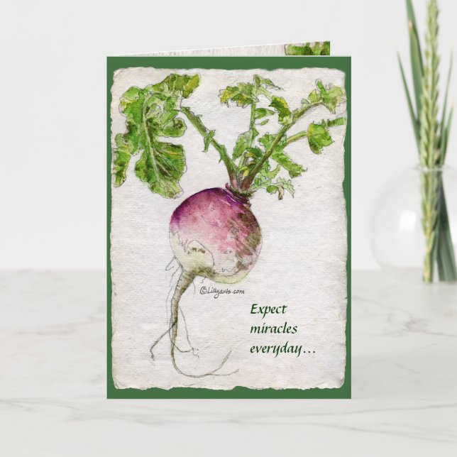 Espere os milagre diários… Cartão das belas artes (Frente)