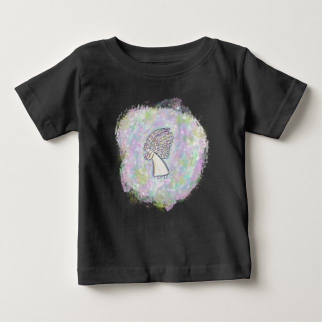 Esperem coisas boas, a camisa do bebê anjo da Guar (Frente)