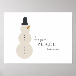 Espero que a paz ame. Impressões de Natal Snowman