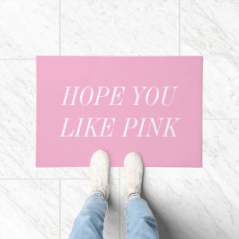 Espero que Goste de Tapete de Porta Rosa