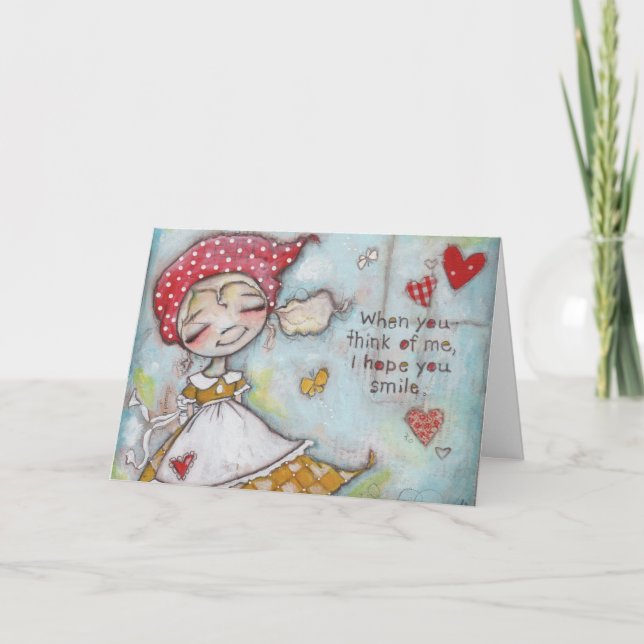 Espero Que Sorria - Cartão De Saudação (Frente)