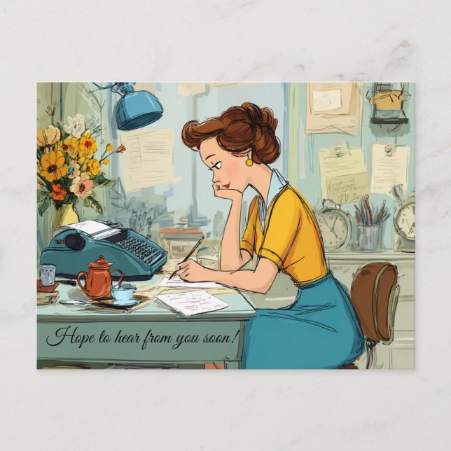 Espero que você ouça em breve! Cartão Postal (Frente)