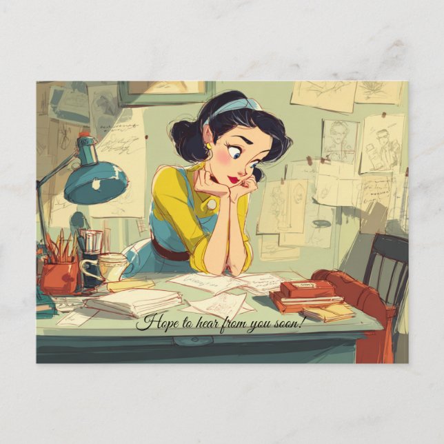 Espero que você ouça em breve! Cartão Postal (Frente)