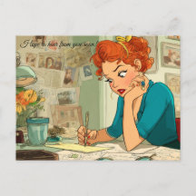 Espero que você ouça em breve! Cartão Postal