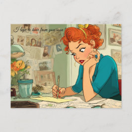 Espero que você ouça em breve! Cartão Postal