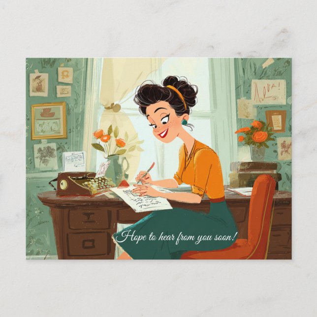 Espero que você ouça em breve! Cartão Postal (Frente)