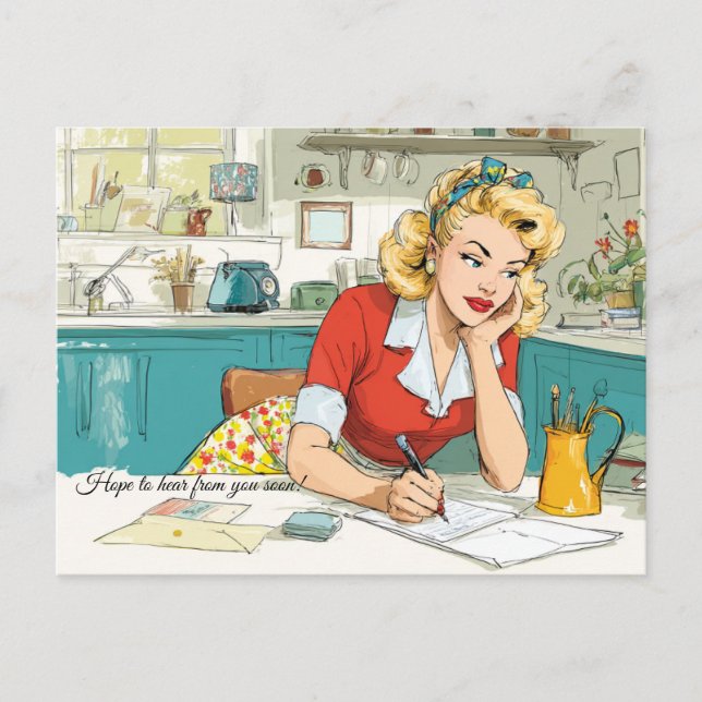 Espero que você ouça em breve! Cartão Postal (Frente)