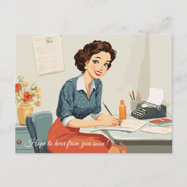 Espero que você ouça em breve! Cartão Postal (Frente)