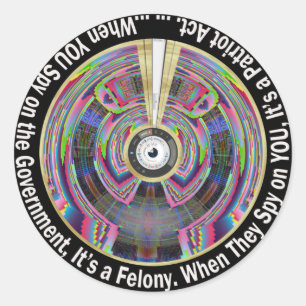 Espião na etiqueta de Patriot Act