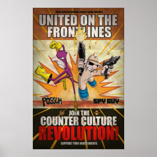 Espie a cara/gambá - poster contrário da revolu