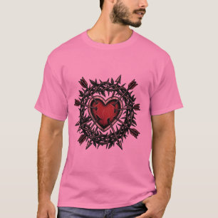Espinhos e Flechas Camiseta Vintage Tattoo Flash