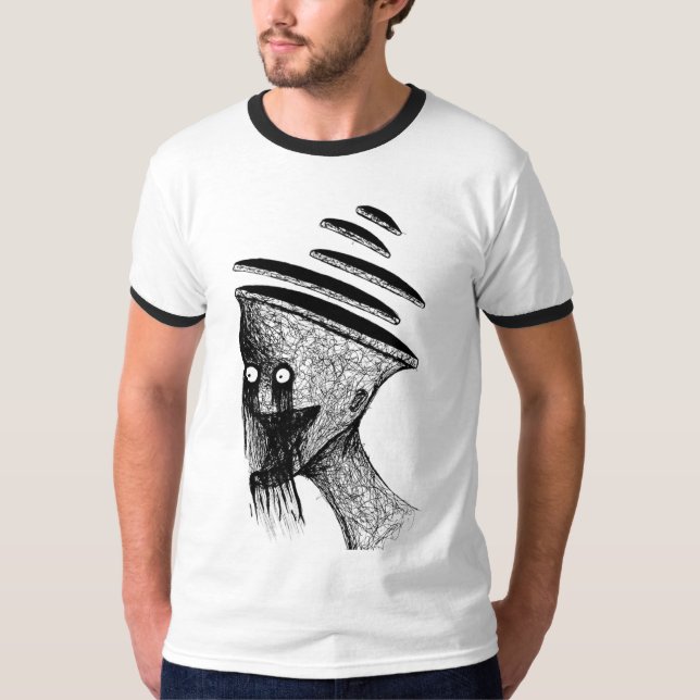Espinning Mind - Abstrato Dark Art T-shirt Design (Frente)