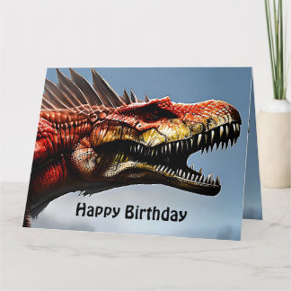 Espinossauro Assustador Dinossauro, Grande Cartão