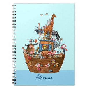 Espiral A arca de Noah dos animais - caderno