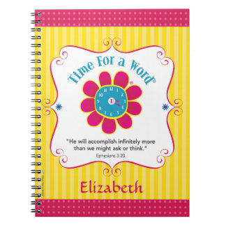 Espiral A "hora para um Word®" personalizou o caderno