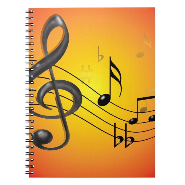 Espiral A música nota o caderno (Frente)
