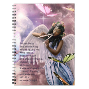 Espiral Anjo com o caderno feito sob encomenda do presente