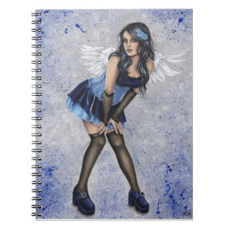 Espiral Anjo no caderno azul